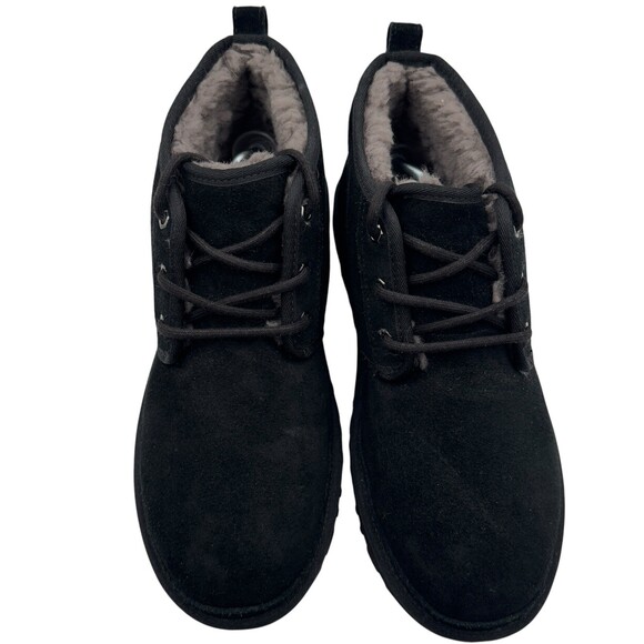 UGG Neumel Men\'s Black Suede Chukka Boots Shearling Lined Size 11 main image 12